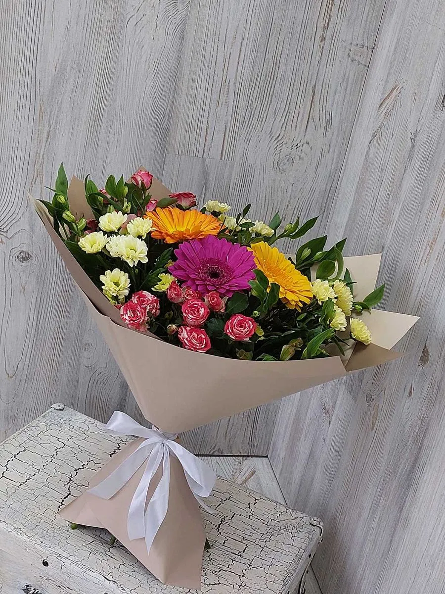 Букет с герберами №43