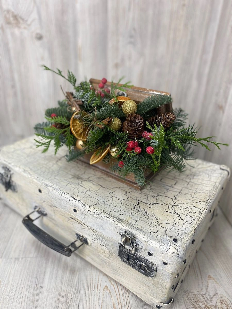 Композиция из нобилиса в шкатулке № 34