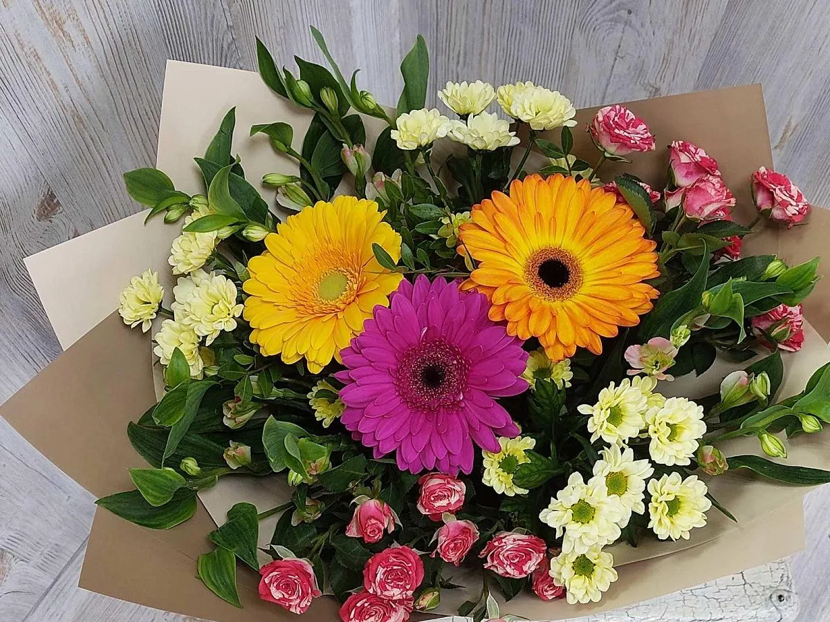 Букет с герберами №43