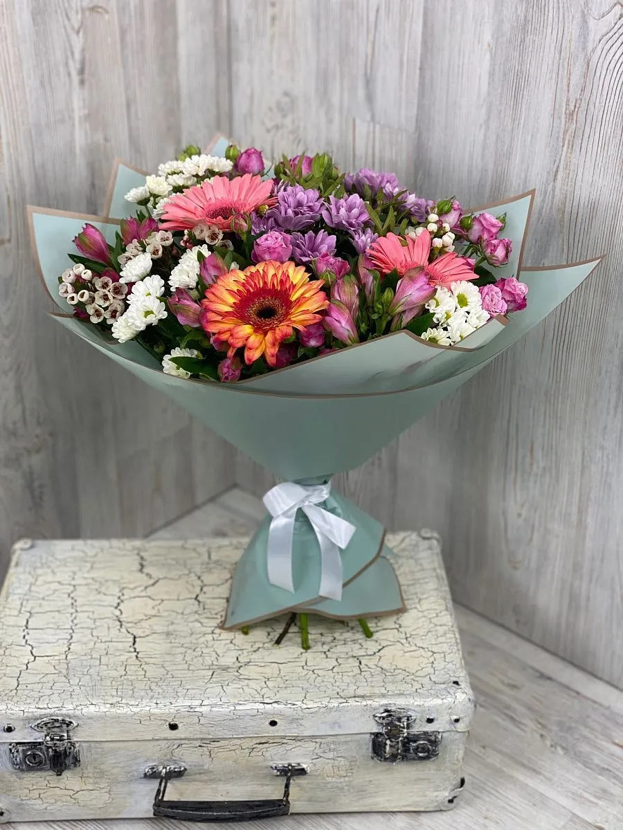 Букет с герберой №35