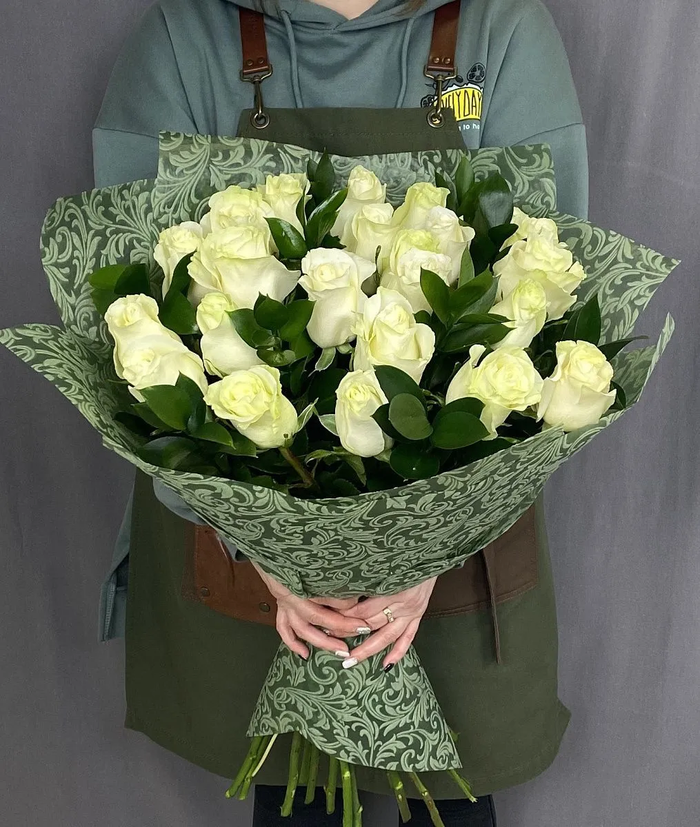 Букет из белых роз №23