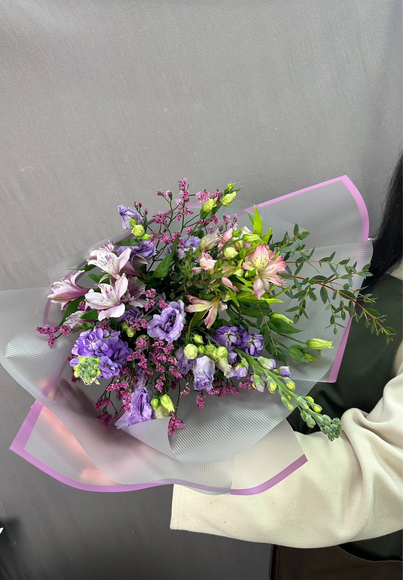 Букет полевой с эустомой