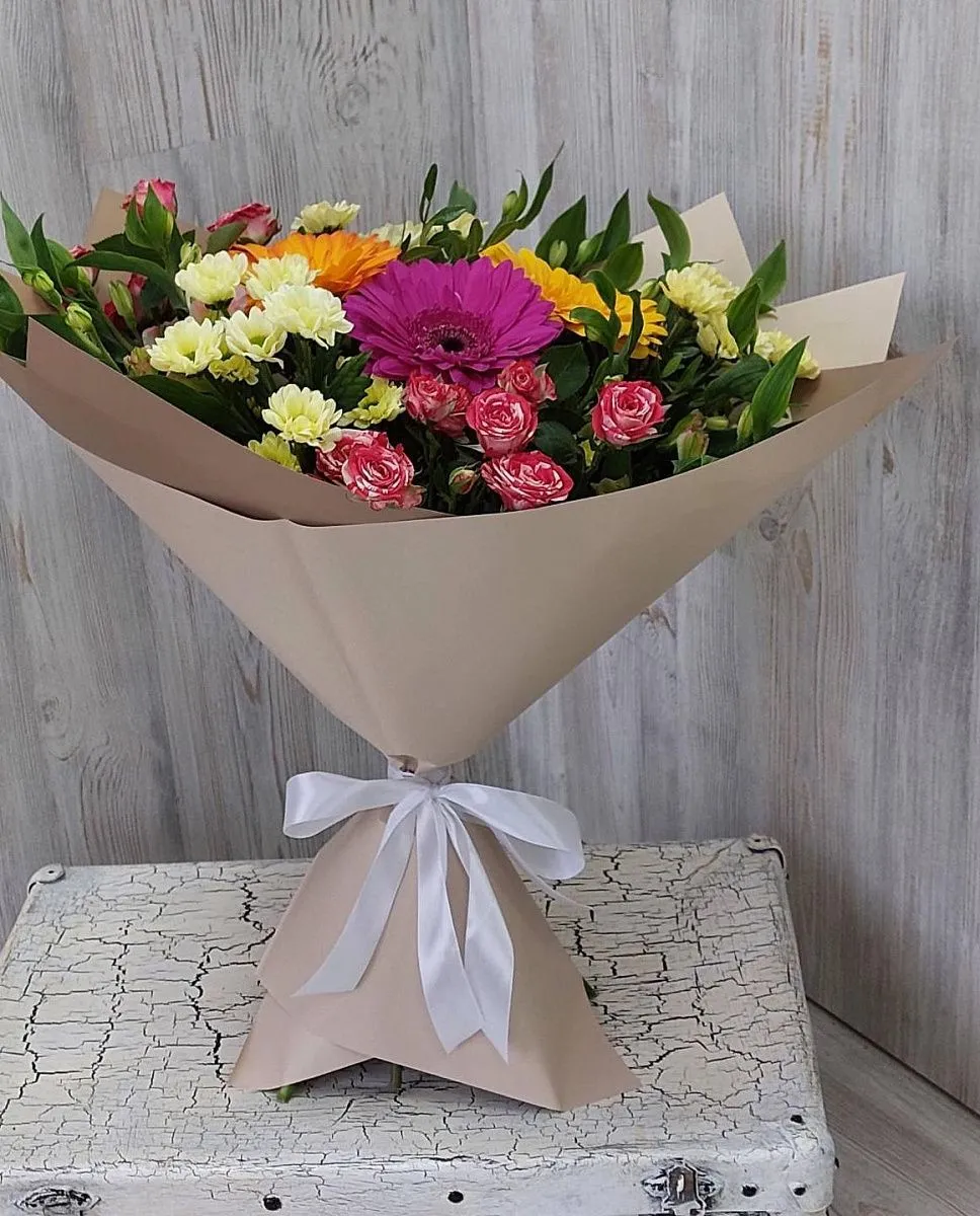 Букет с герберами №43