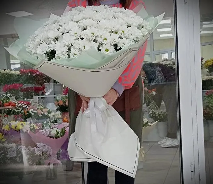 Огромный букет хризантем №34