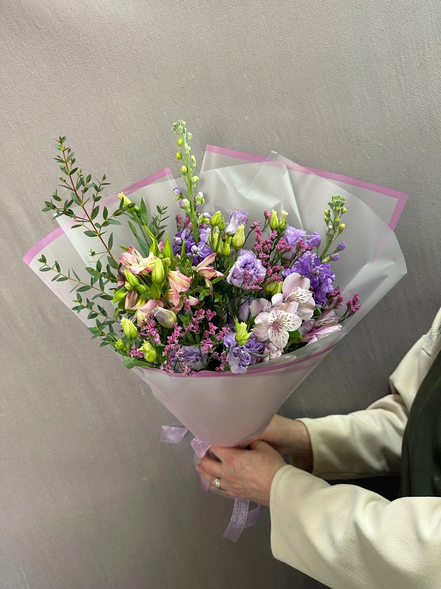 Букет полевой с эустомой