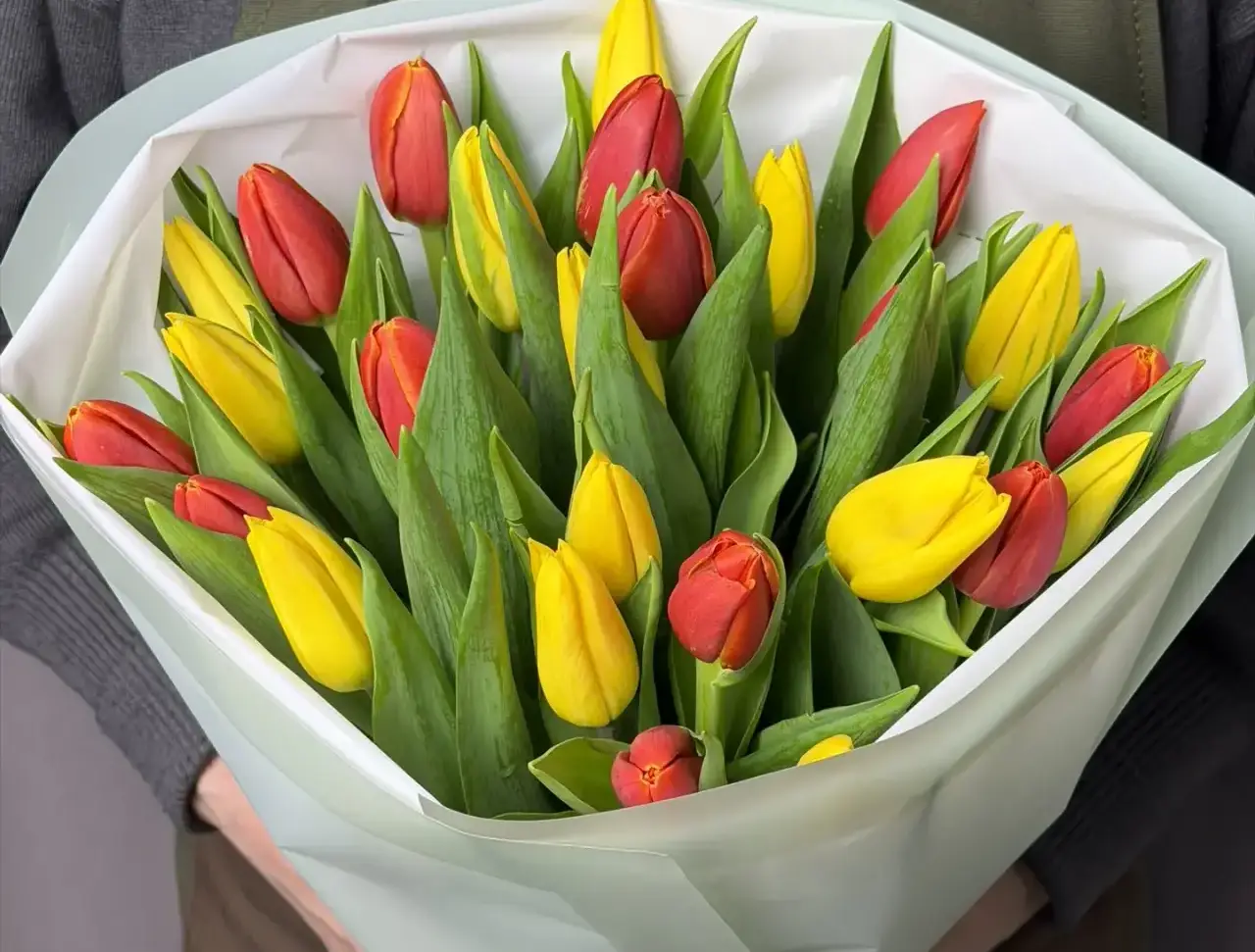 Монобукет из 25 тюльпанов №2