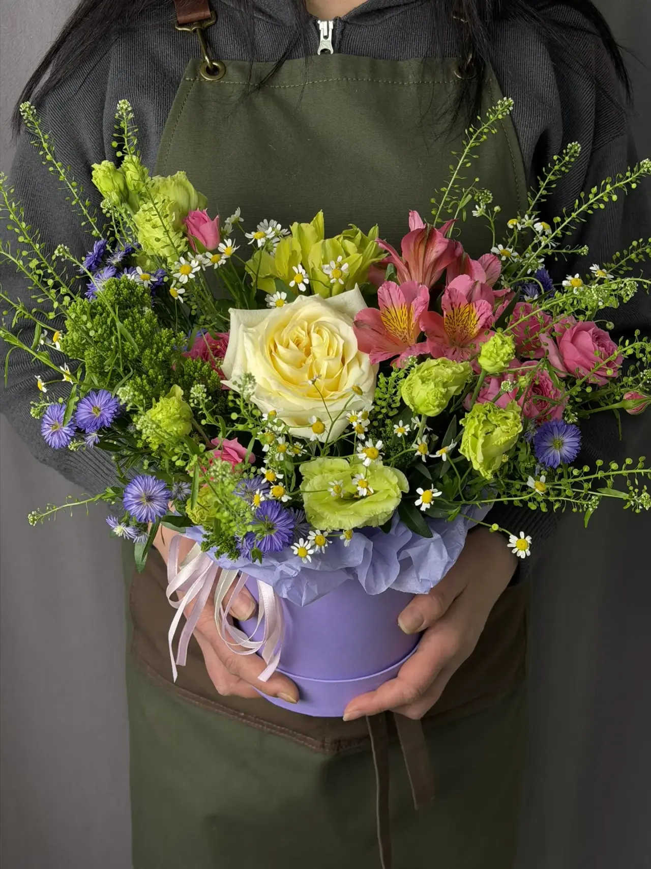 Композиция полевая в коробке