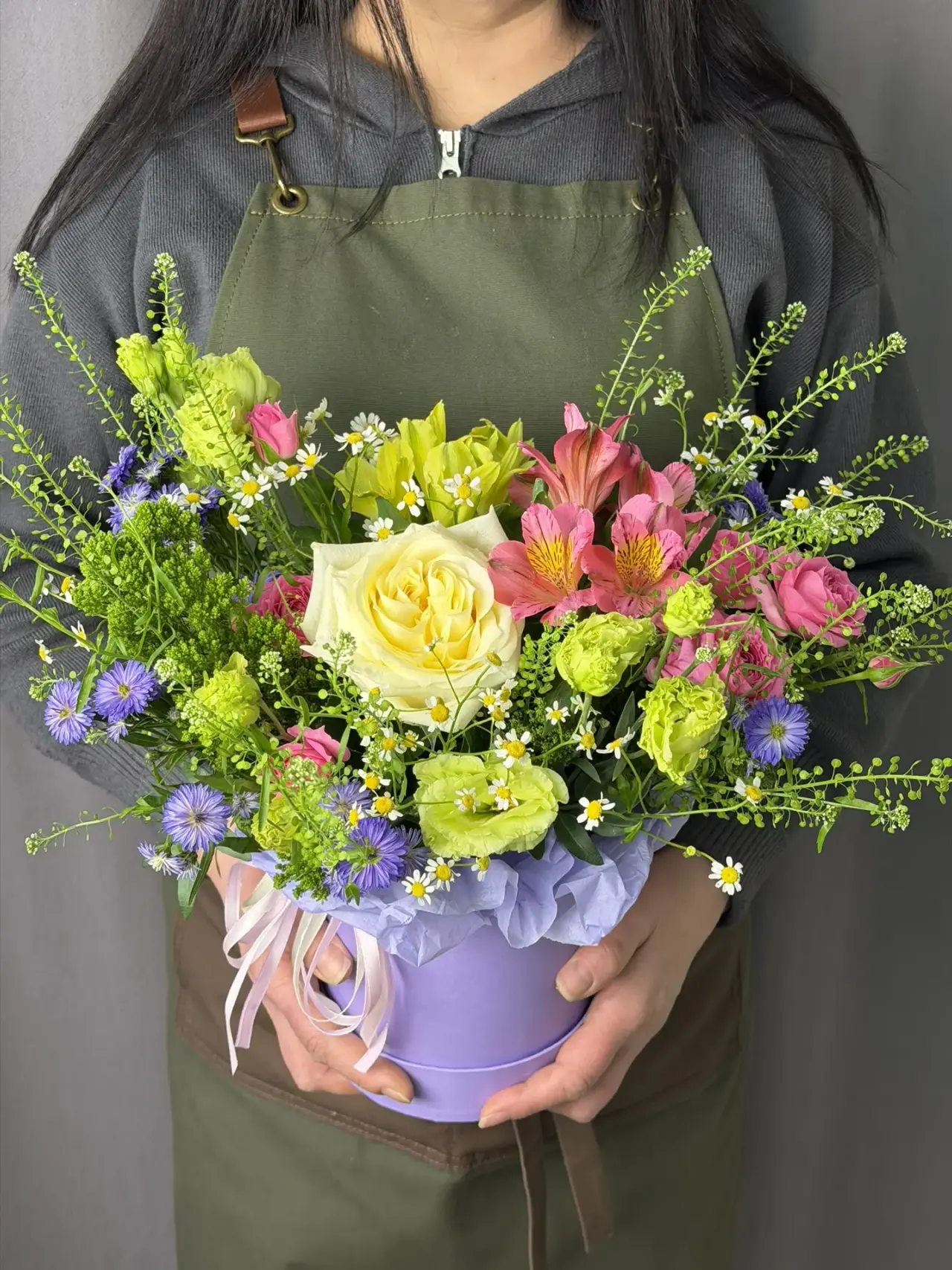 Композиция полевая в коробке