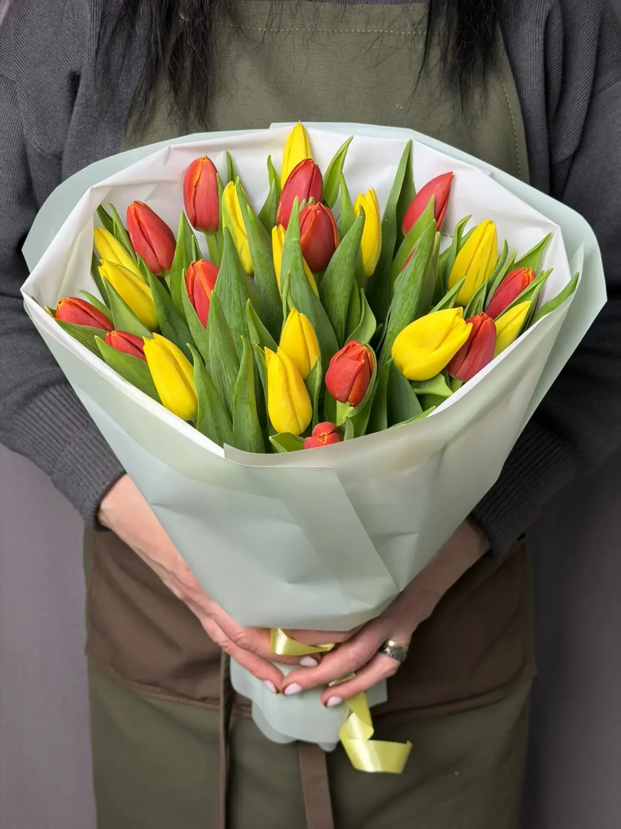 Монобукет из 25 тюльпанов №2